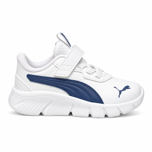 PUMA FlexFocus Modern 312646-04 – Bianco/Blu | Sneakers unisex bambino in mesh, scarpe di stile casual per outfit casual e tempo libero di ogni giorno