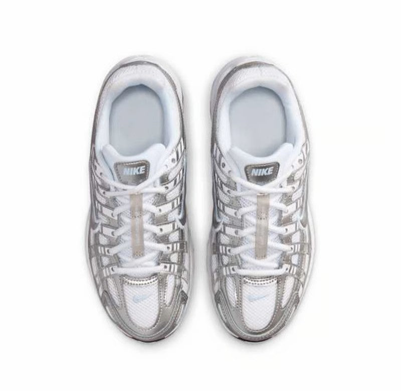 NIKE P-6000 WHITE/METALLIC SILVER-BLUE TINT-BLACK HV5064-101