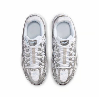 NIKE P-6000 WHITE/METALLIC SILVER-BLUE TINT-BLACK HV5064-101