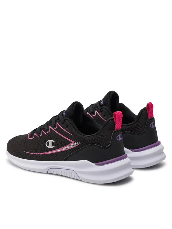 CHAMPION NIMBLE G GS LOW CUT SHOE NBK/FUCSIA/PURPLE S32767-KK003