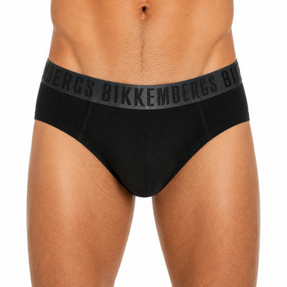 Bikkembergs Slip BKK004T | Intimo Uomo Confezione da 3 | Nero/Grigio/Blu