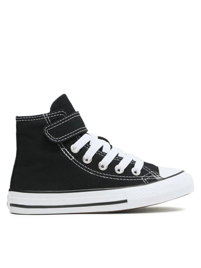 CONVERSE CHUCK TAYLOR ALL STAR 1V EASY - ON - BLACK/NATURAL/WHITE scarpe stivaletto bambini nero/bianco velcro 372883C