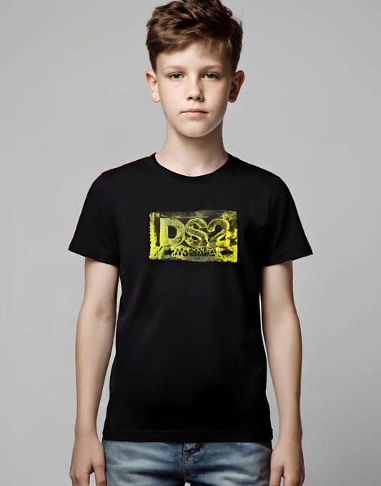 DS2 T-SHIRT 100% COTONE NERO FW25K041