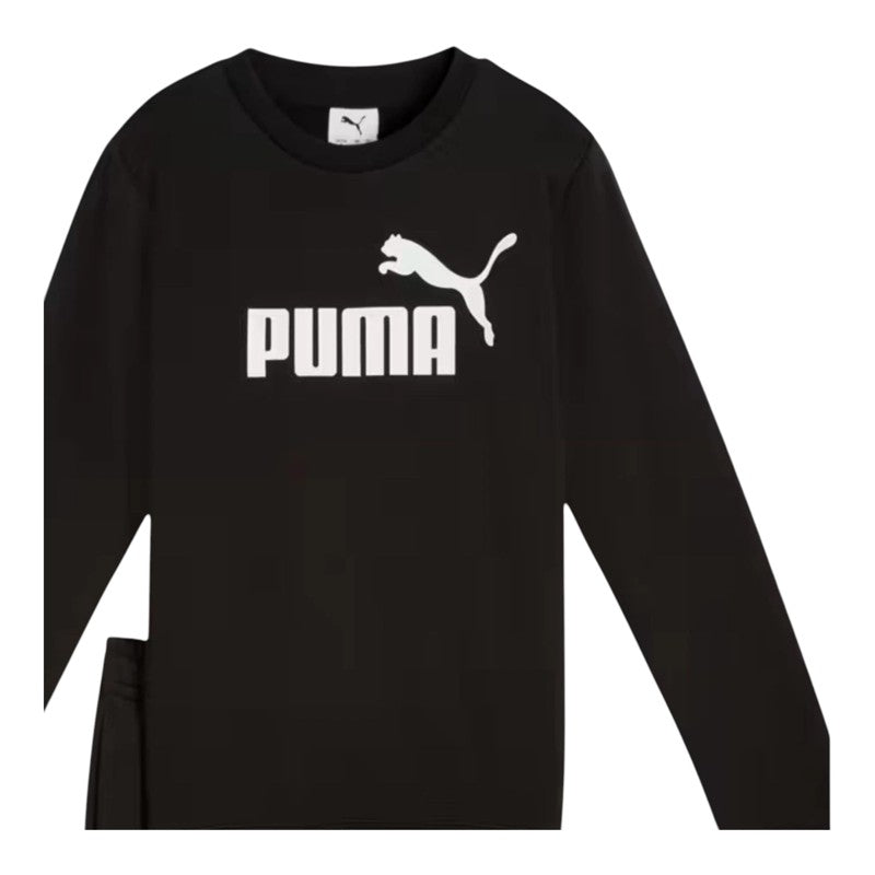 PUMA ESS NO.1 LOGO CREW SWEAT SUIT  FL B BLACK 689721-01