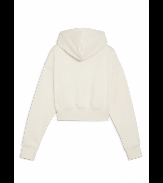 PUMA TEAM FOR THE FANBASE CROPPED HOODIE TR ALPINE SNOW 624346-87
