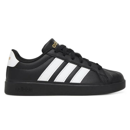 Adidas Streettalk JS5053 – Nero/Bianco, sneakers unisex bambino in ecopelle, scarpe junior per il tempo libero da abbinare a jeans, tute e look casual