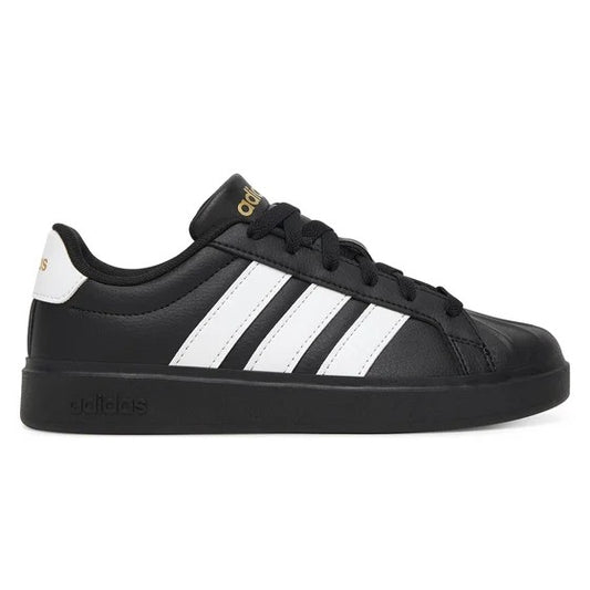 Adidas Streettalk JS5053 – Nero/Bianco, sneakers unisex bambino in ecopelle, scarpe junior per il tempo libero da abbinare a jeans, tute e look casual