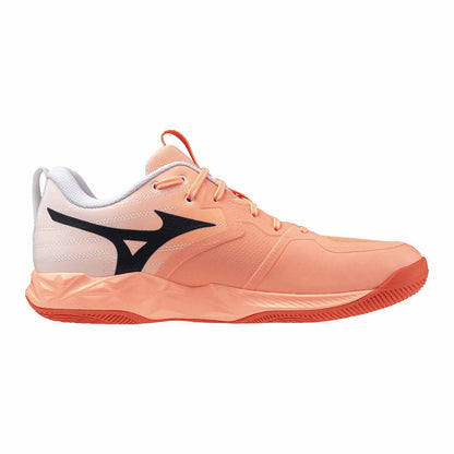 Mizuno Wave Momentum Pro – Scarpe da pallavolo unisex corallo in ecopelle e mesh – V1GA254080