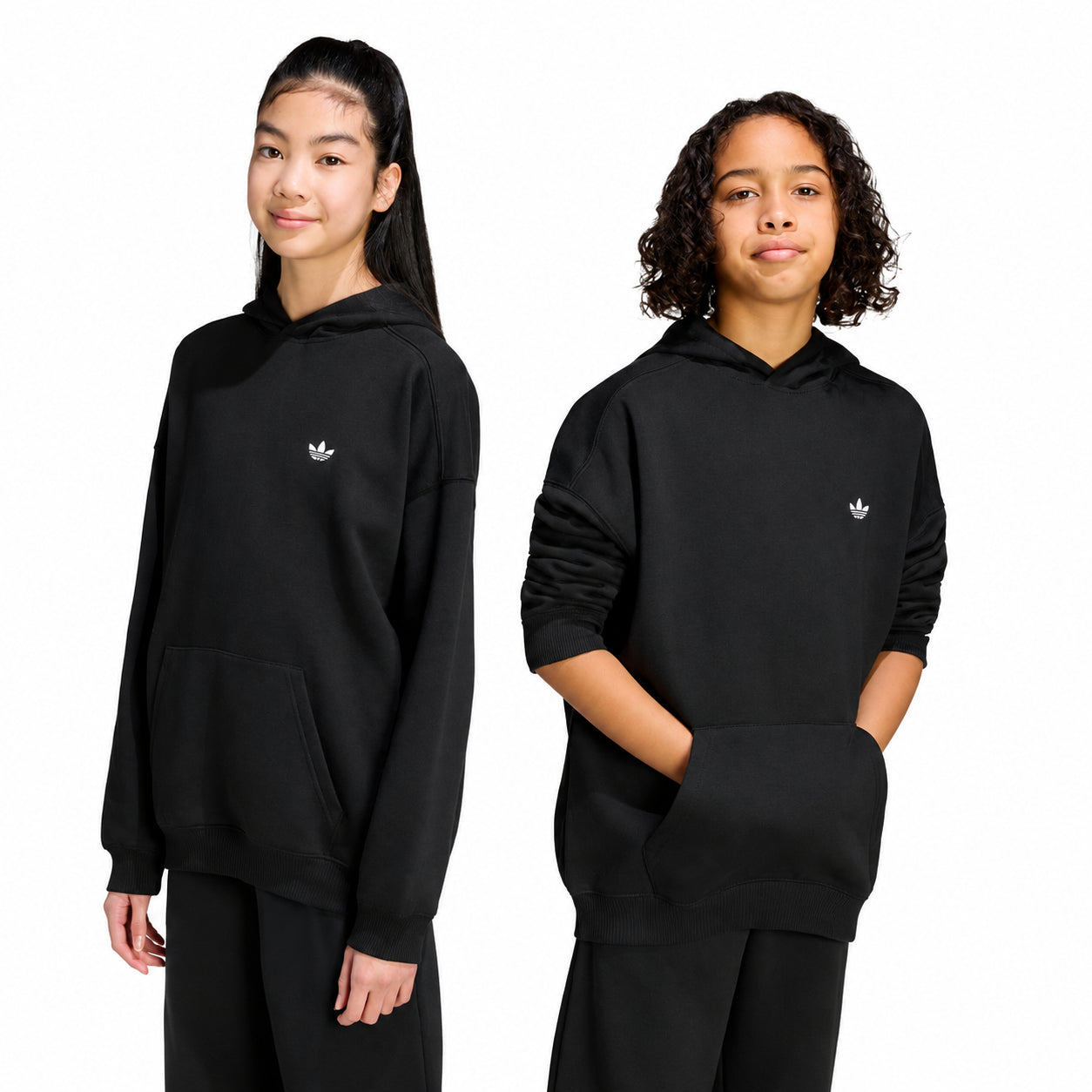 Adidas Felpa Bambino Oversize Hoodie Nera KR0860