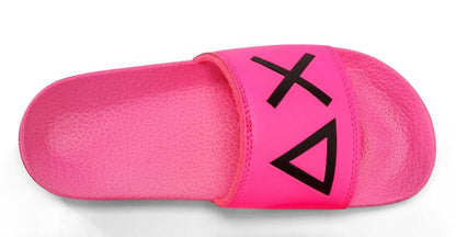 Sun68 GIRL'S SLIPPERS LOGO FUXIA FLUO X34403-62