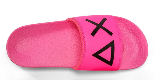 Sun68 GIRL'S SLIPPERS LOGO FUXIA FLUO X34403-62