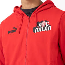 PUMA ACM  CULTURE HOODED SWEAT JACKET FOR ALL TIME RED-PUMA BLACK 777678-01