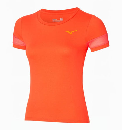 Mizuno Athletics Tee Running Donna Arancione