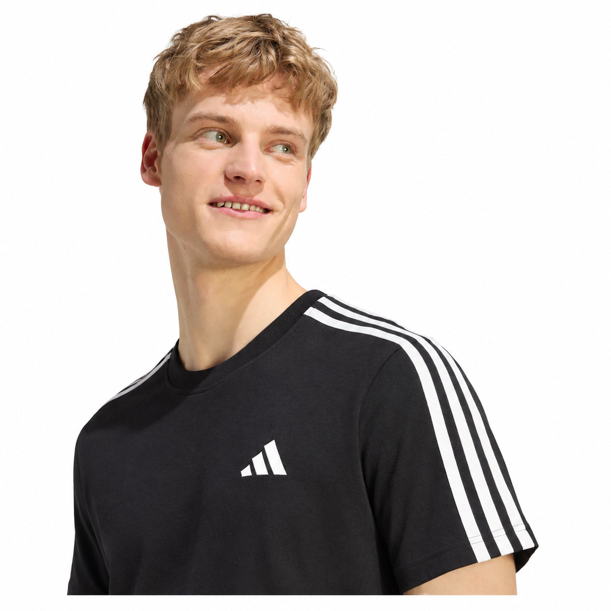 ADIDAS Essentials 3-Stripes Single Jersey - Black/White KX8132