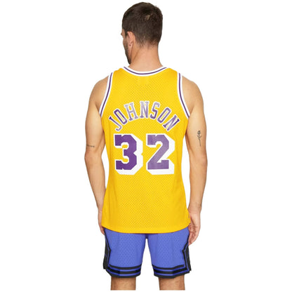 Mitchell & Ness NBA SWINGMAN HOME JERSEY LAKERS 1984 MAGIC JOHNSON SMJYGS18175-LALLTGD84EJH