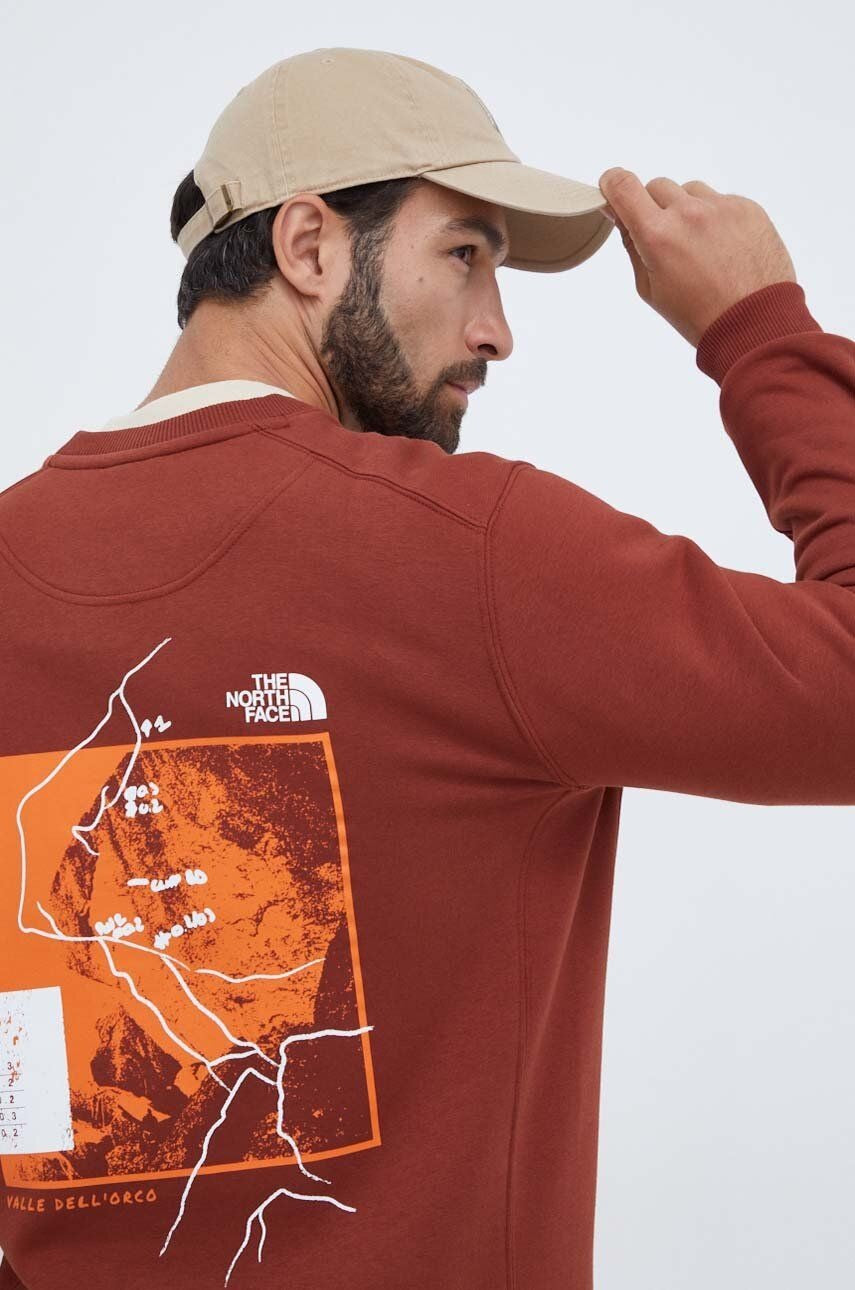THE NORTH FACE NTF M OUTDOOR GRAPHIC CREW BRANDY BROWN NF0A8523UBC1