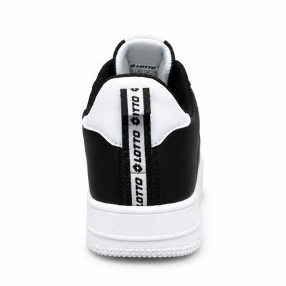 Lotto Cavaliers AMF JR Sneakers Ragazzo Ragazza Unisex in Pelle Sintetica Nero Bianco Taglie 36-40 223813-2LJ