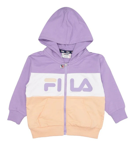 FILA BAAR-EBENHAUSEN BLOCKED ZIP HOODY PEACH QUARTZ-VIOLA-BRIGHT WHITE FAK0203-33074