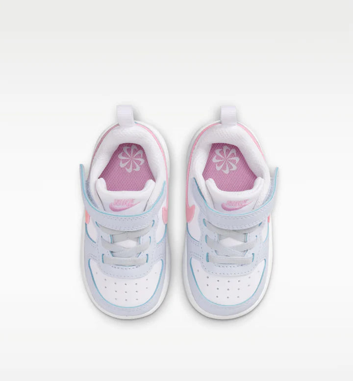 NIKE COURT BOROUGH LOW ESS+ TD WHITE/PINK RISE-FOOTBALL GREY IQ2727-101