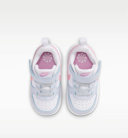 NIKE COURT BOROUGH LOW ESS+ TD WHITE/PINK RISE-FOOTBALL GREY IQ2727-101