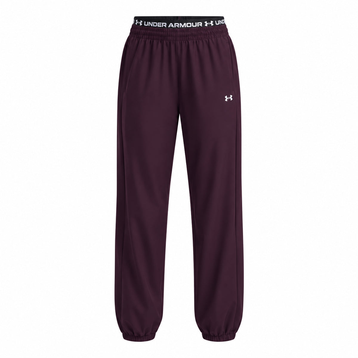 Under Armour Rival Woven Core Pant – Pantaloni sportivi donna viola in tessuto woven – 6013564-526