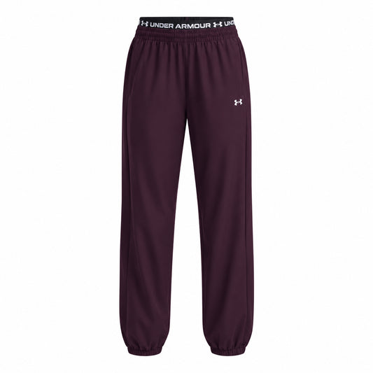 Under Armour Rival Woven Core Pant – Pantaloni sportivi donna viola in tessuto woven – 6013564-526