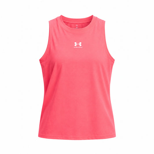 Under Armour Rival Muscle Tank – Canotta donna rosa (Bittersweet Pink) in cotone – 1383659-600
