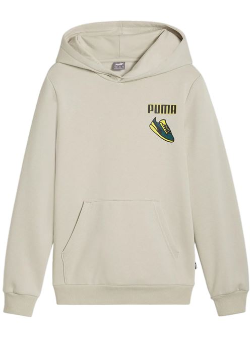 PUMA ESS+ LOGO LAB HOLIDAY HOODIE II FL B DESERT DUST 628018-68