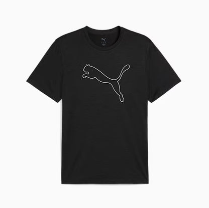 PUMA M TAD ESSENTIAL HEATHER CAT TEE (CF LARGE CAT) BLACK 525907-01