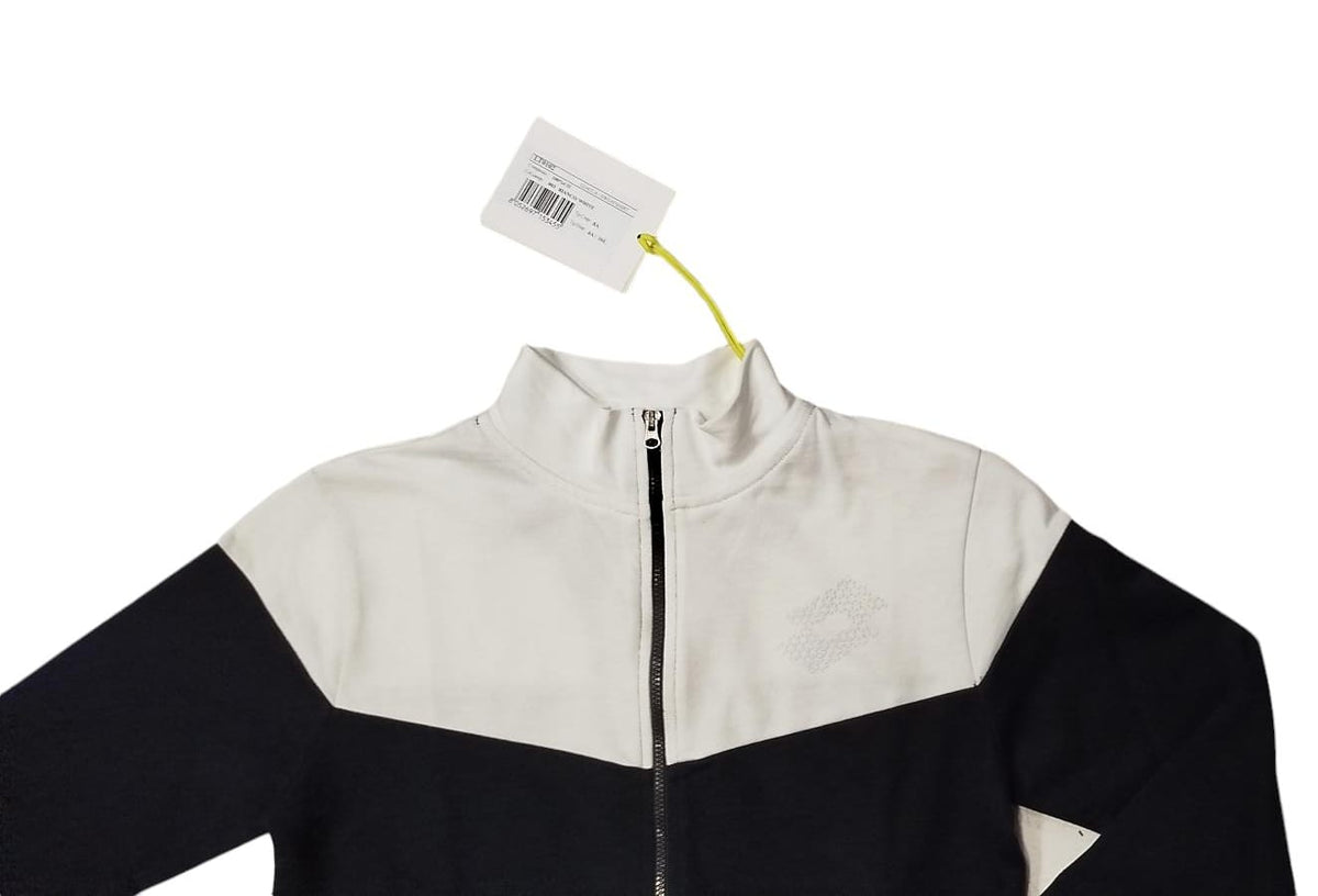 Lotto Felpa con Zip LT0102 – Bianco/Nero
