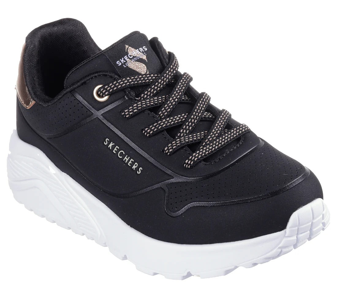 Skechers Uno Lite Metallic Sneakers Bambina Nere
