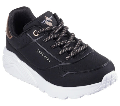 Skechers Uno Lite Metallic Sneakers Bambina Nere