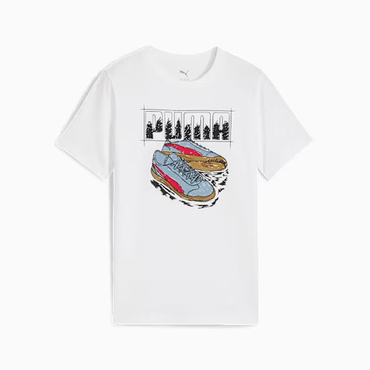 PUMA GRAPHIC SNEAKER TEE B WHITE 689939-02