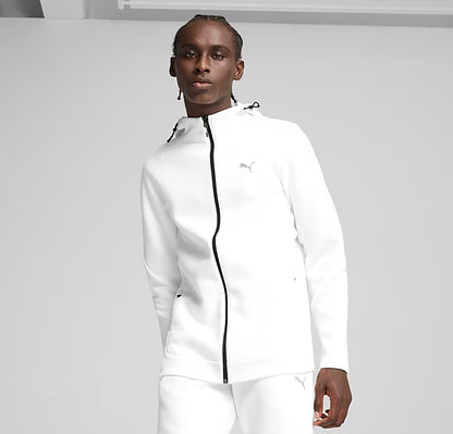 PUMA EVOSTRIPE FULL-ZIP HOODIE DK WHITE 684613-02