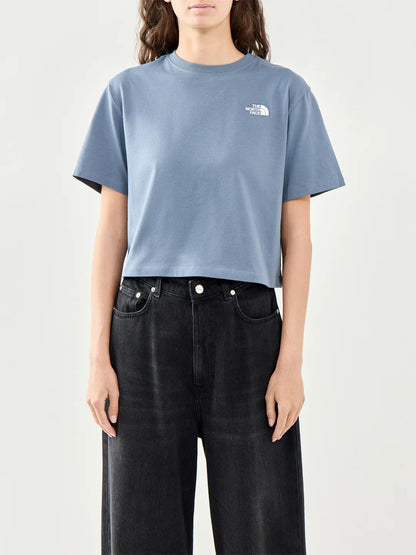 THE NORTH FACE W EVOLUTION SIMPLE DOME CROP RLX SS TEE GRANITE GREY NF0A8FDH0U31