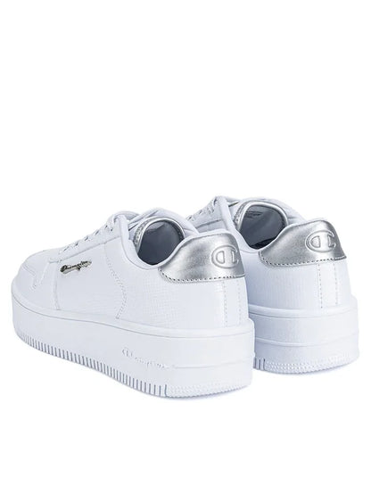 CHAMPION RD18 PLAT CHROMO LOW CUT SHOE WHT/SILVER S11715-WW015