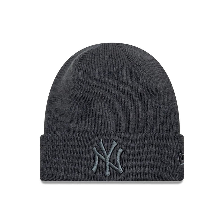 New Era New York Yankees League Essential Beanie Berretto Invernale Unisex in Acrilico Grigio Grey Taglia Unica 60915760
