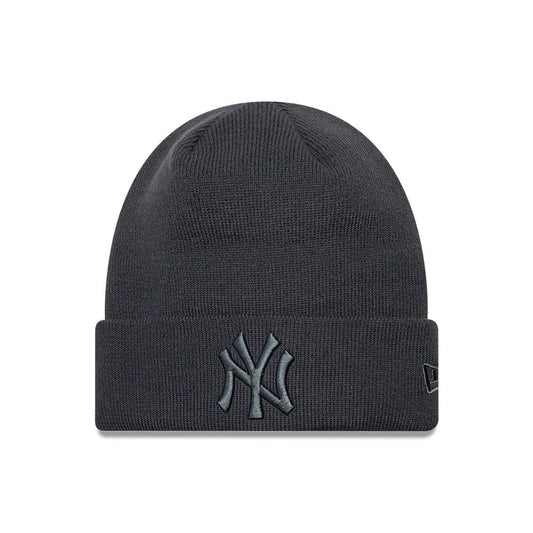 New Era New York Yankees League Essential Beanie Berretto Invernale Unisex in Acrilico Grigio Grey Taglia Unica 60915760