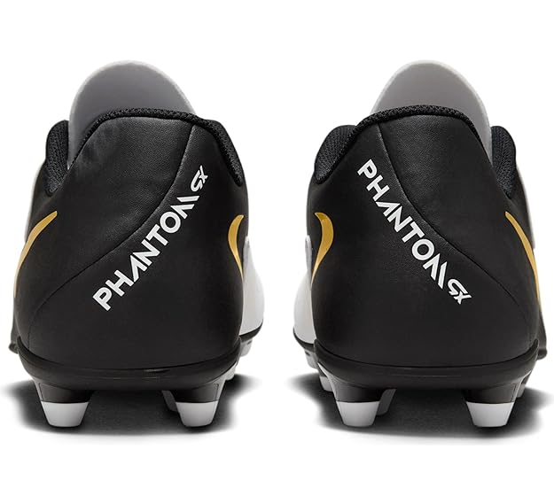 NIKE PHANTOM GX II CLUB FG/MG WHITE/BLACK-MTLC GOLD COIN FJ2557-100