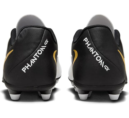 NIKE PHANTOM GX II CLUB FG/MG WHITE/BLACK-MTLC GOLD COIN FJ2557-100