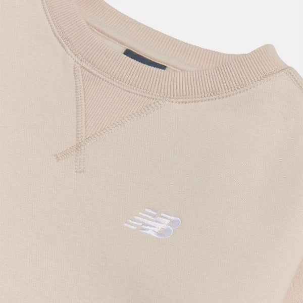New Balance French Terry Small Logo Crew LAKG0055-BIS | Unisex Bambino | Bisque