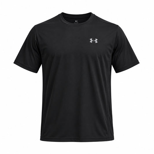 Under Armour Ua Tech Utility Ss 6013801-001 – T-shirt uomo nera a manica corta in tessuto tecnico traspirante per allenamento, palestra e tempo libero