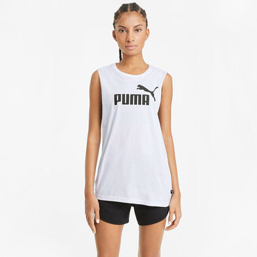 PUMA ESS CUT OFF LOGO TANK WHITE 586864-02