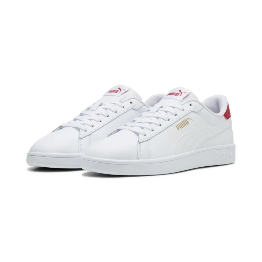 PUMA SMASH 3.0 L WHITE-CLUB RED-GOLD 390987-17