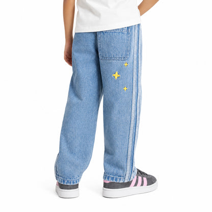 Adidas Loose Den Pants Bambini Jeans Chiaro