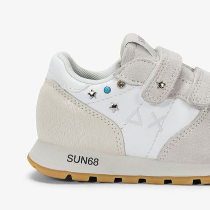 Sun68 Ally Studs Kid Z46406K-31 – Panna | Scarpe sportive bambina in mesh, sneaker casual per completare con stile gli outfit quotidiani