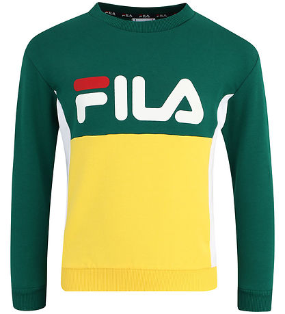 FILA LAMBERTSBERG BLOCKED CREW SWEAT AVENTURINE-DANDELION-BRIGHT WHITE FAK0331-63115
