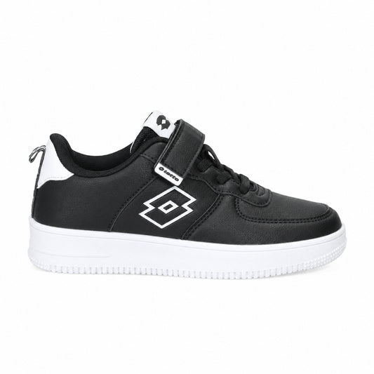 Lotto Sneakers Bambino Bambina Unisex in Pelle Sintetica Nero Bianco Taglie 27-34 223812-2LJ