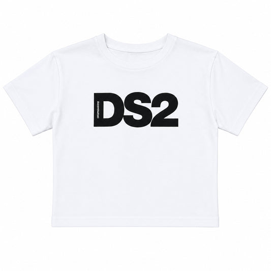 DS2 T-SHIRT CROP LOGO SS26K507