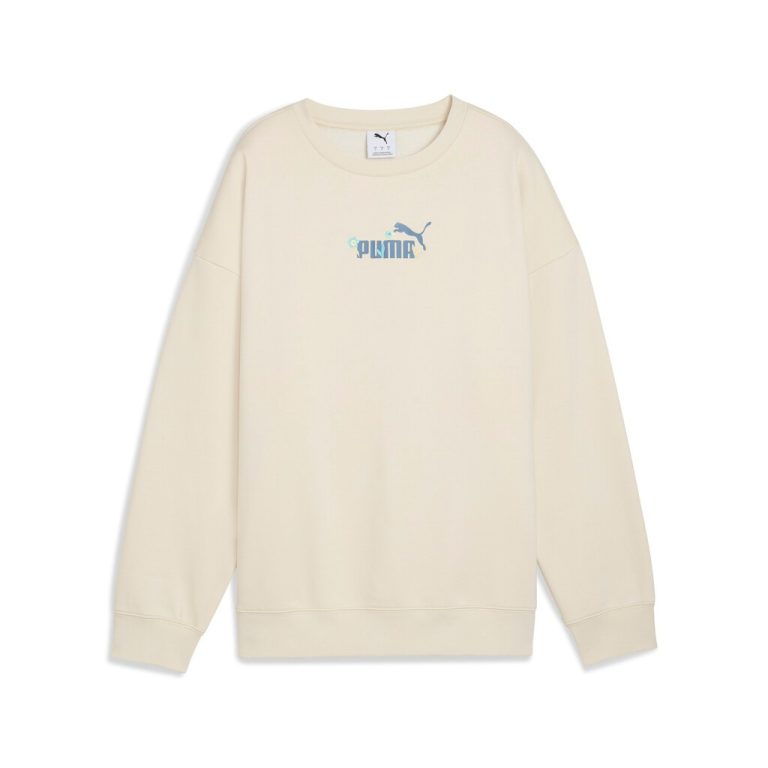 PUMA ESS NATURE 2.0  OVERSIZED CREW FL WHITE 688078-87
